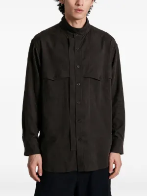 Yohji Yamamoto graphic-print Shirt | Red | FARFETCH JO