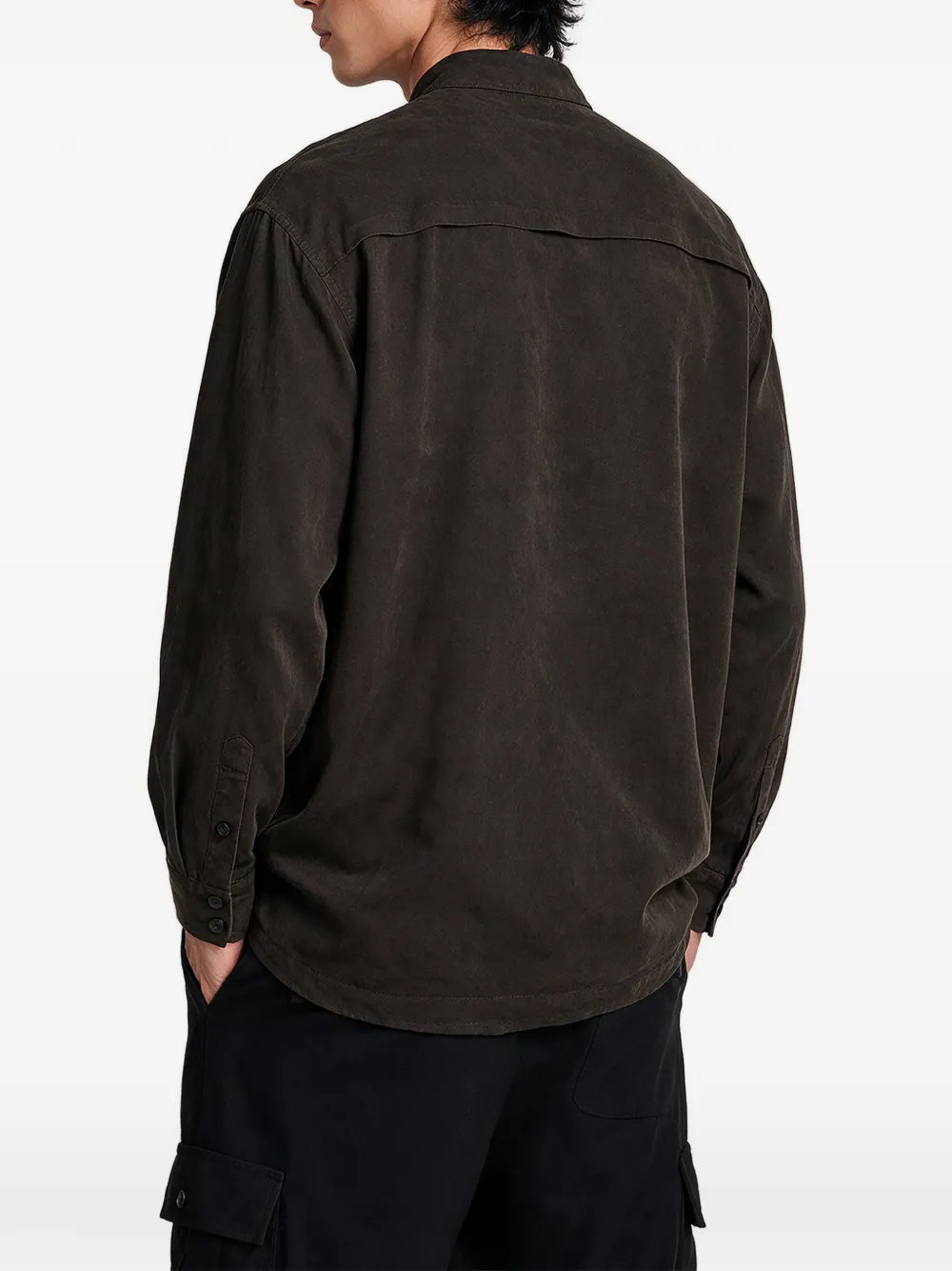 Yohji Yamamoto Button-up shirtjack met borstzak Groen