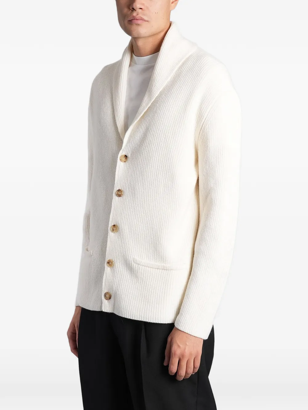 Ballantyne Vest met sjaalkraag Beige