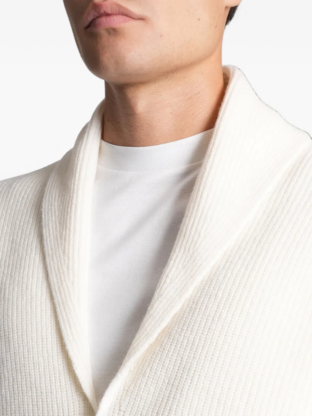 Ballantyne Vest met sjaalkraag Beige
