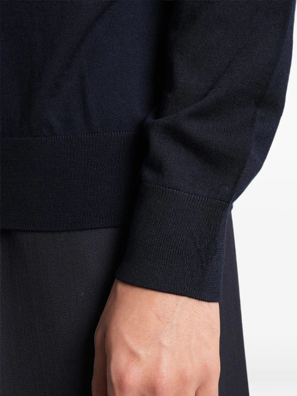 Ballantyne V-neck wool cardigan Blauw