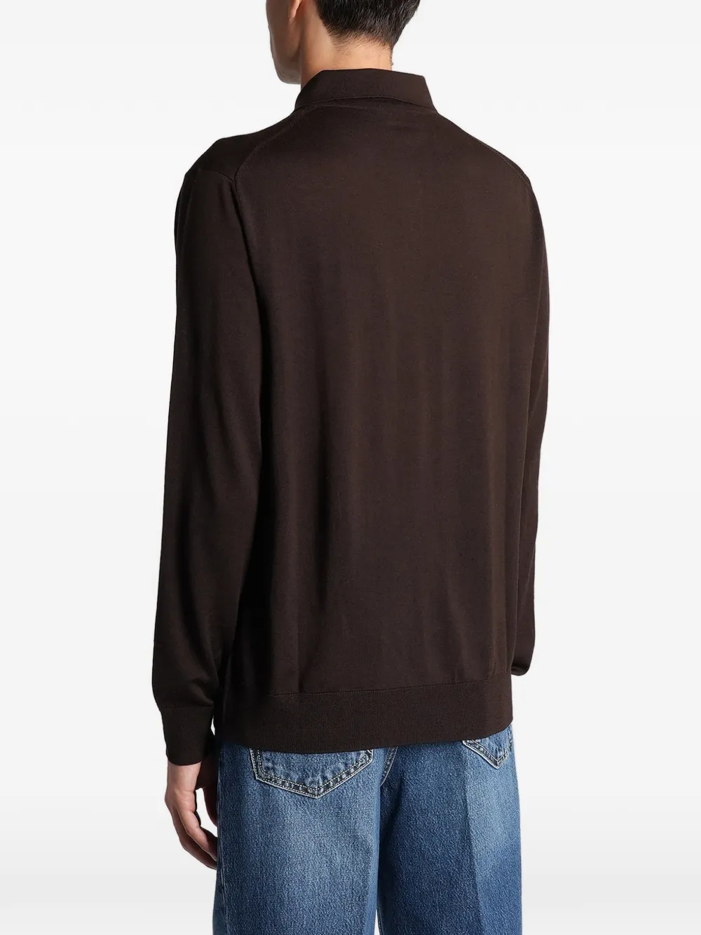 Ballantyne Poloshirt met lange mouwen Bruin