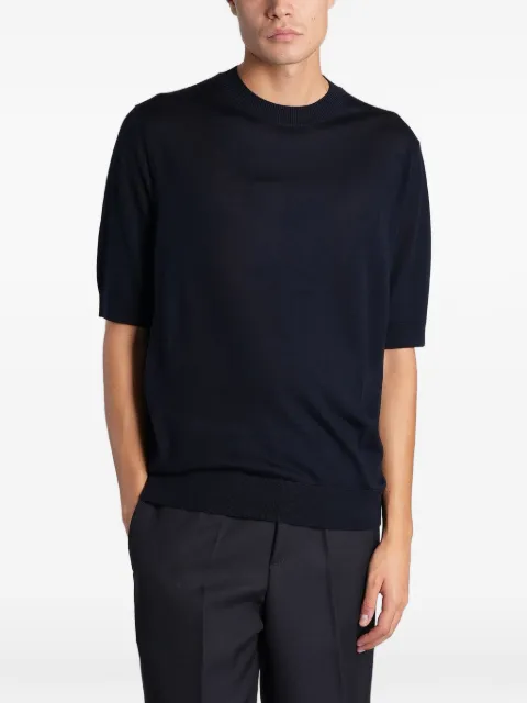 Ballantyne knitted ribbed-trim T-shirt