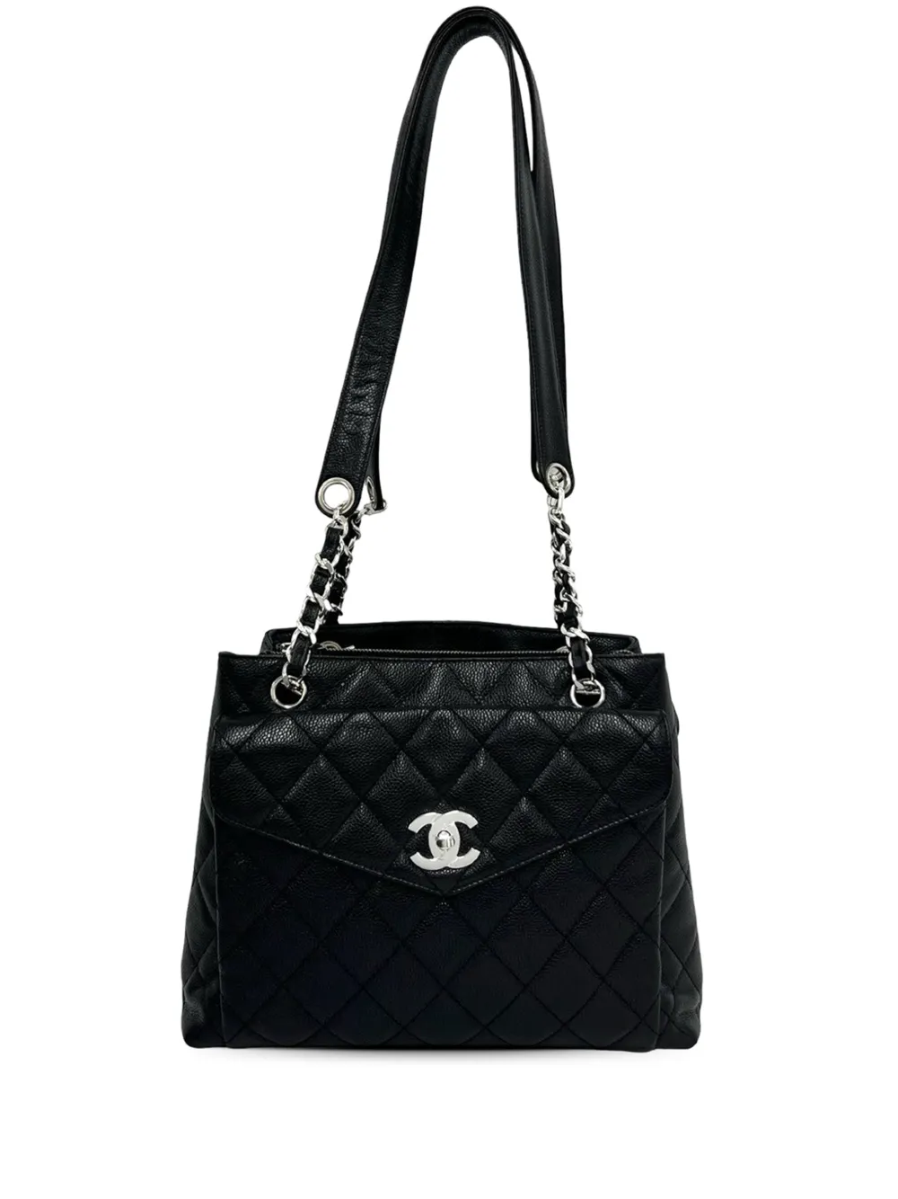 CHANEL Pre-Owned 1996-1997 CC Caviar Front Pocket shoulder bag - Nero