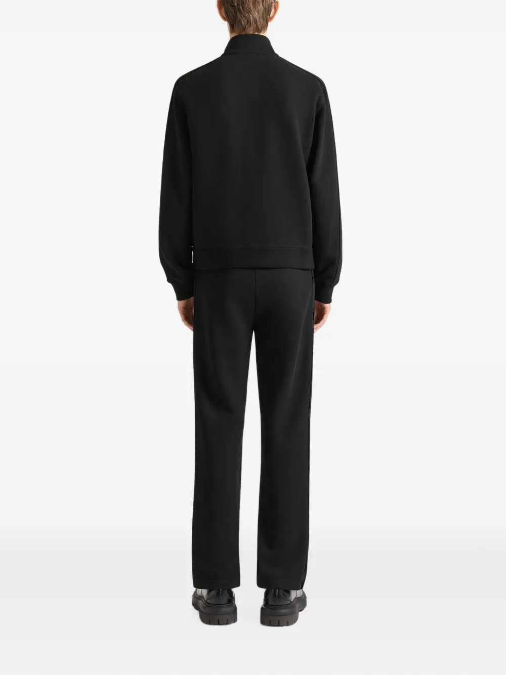 Givenchy zipped sweatshirt in wool with Paris patch Zwart
