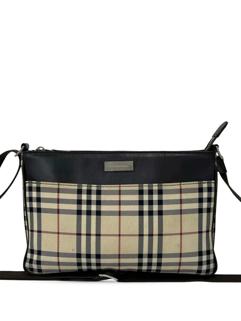Burberry Pre-Owned 2000-2017 House Check Canvas crossbody bag - Toni neutri