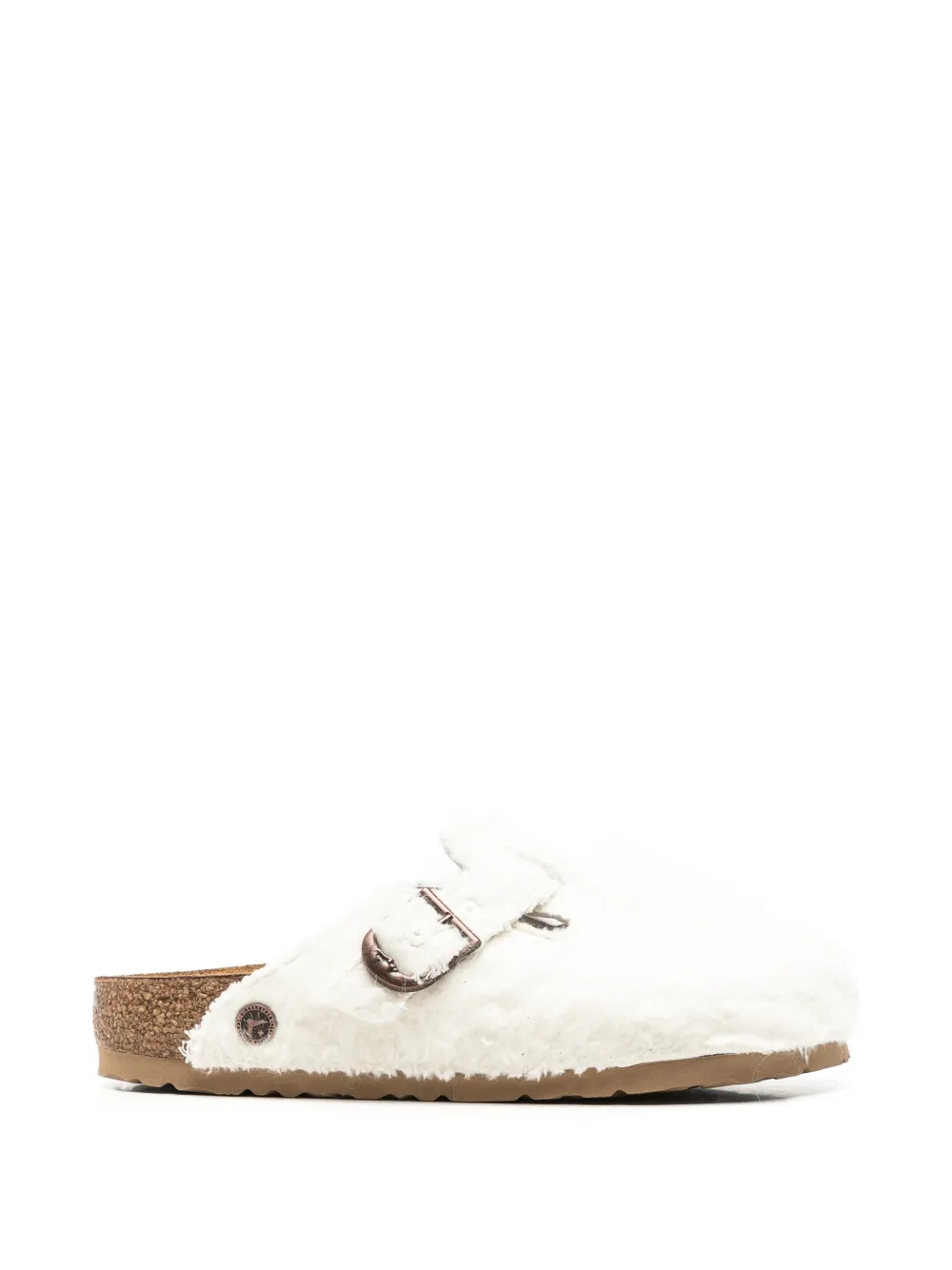 Birkenstock Mules Boston con punta tonda - Bianco