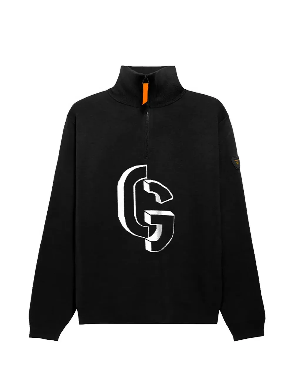 GERTRUDE Lewis logo-intarsia half-zip sweater