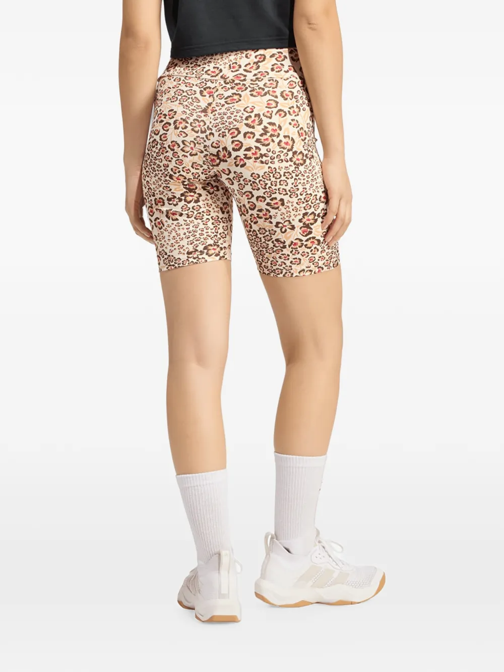 adidas x Farm Rio shorts met luipaardprint en bloemenprint Beige
