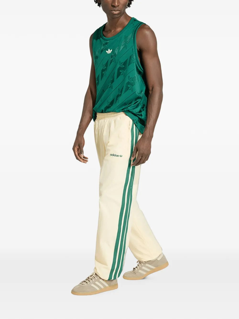 adidas Cutline trainingsbroek met zijstreep Beige