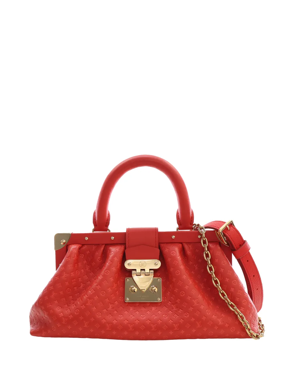 Louis Vuitton Pre-Owned 2021-2026 Embossed Calfskin Nanogram satchel - Rosso