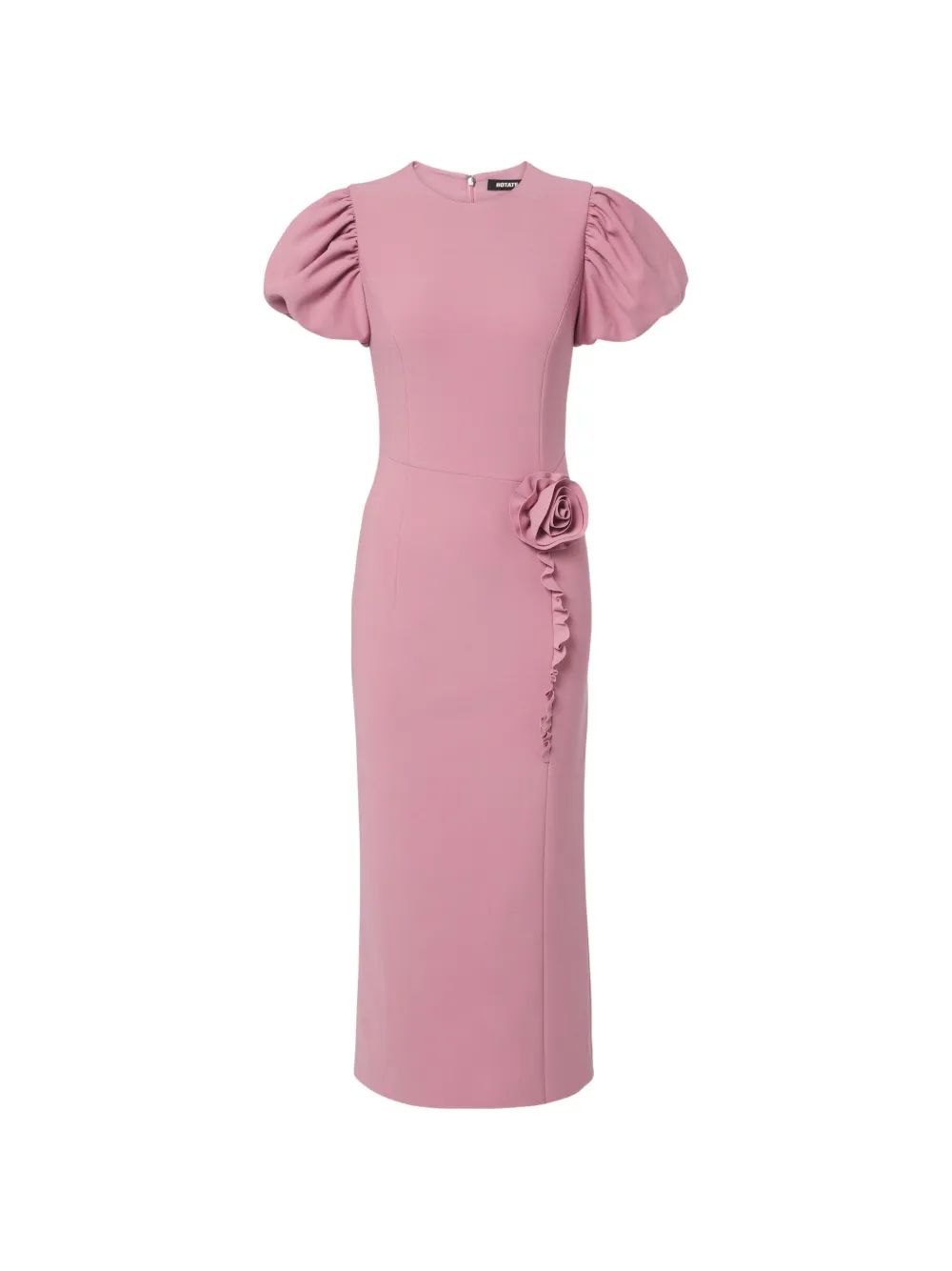 ROTATE BIRGER CHRISTENSEN crepe midi flower dress - Rosa