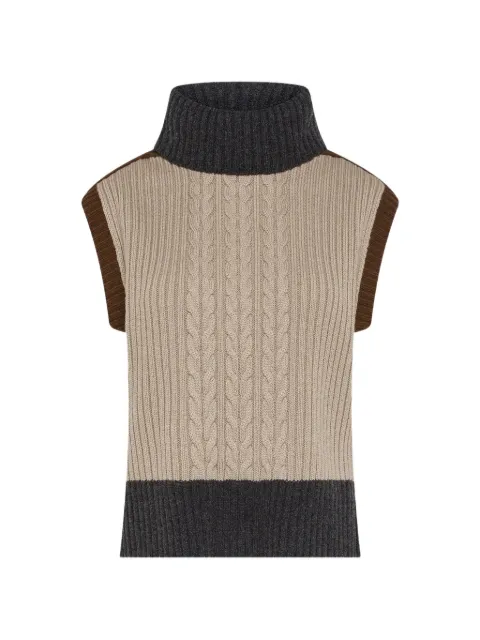 Seventy cable-knit roll-neck vest