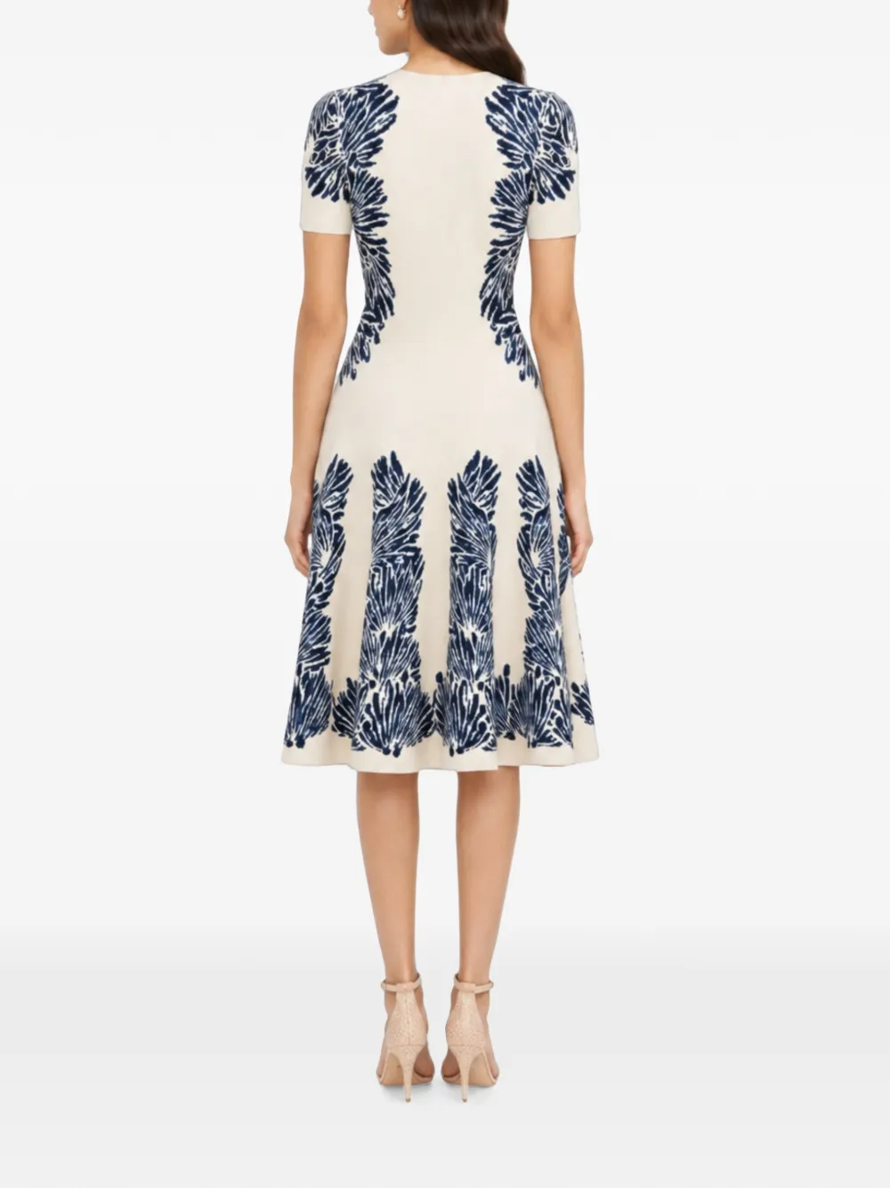 Ulla Johnson Sofie gebreide midi-jurk met jacquard Beige