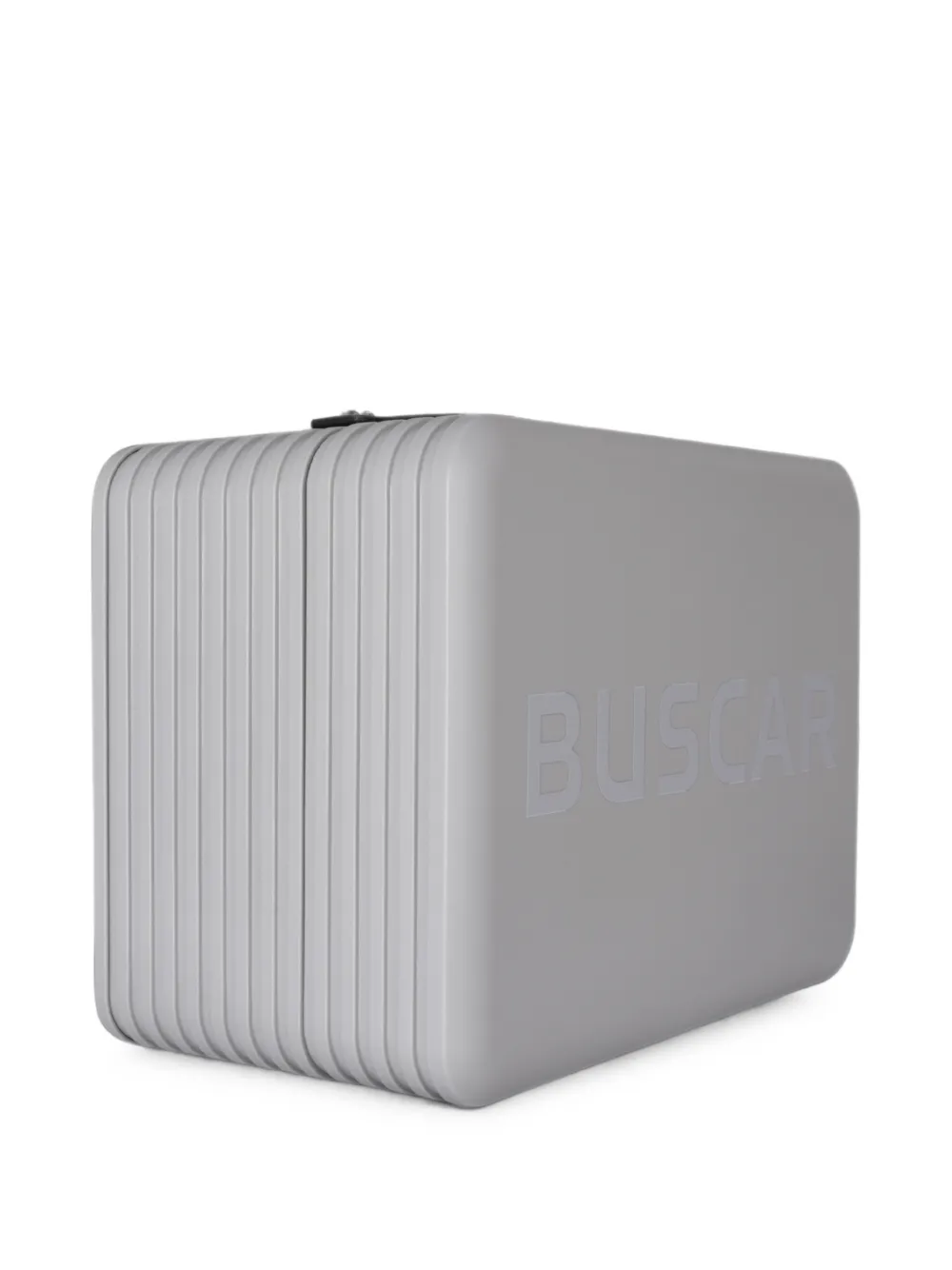BUSCAR Beautycase met groeven en logo-print Grijs
