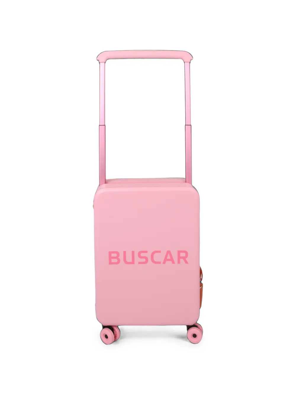 BUSCAR Geribbelde koffer met logo-print Roze