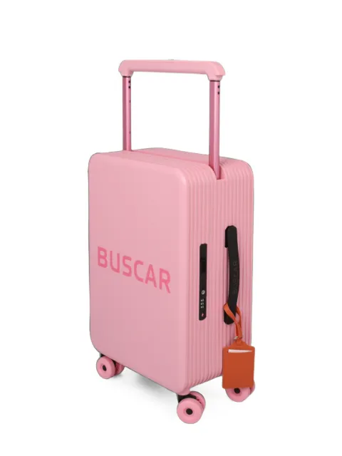 BUSCAR 1 logo-print ribbed suitcase