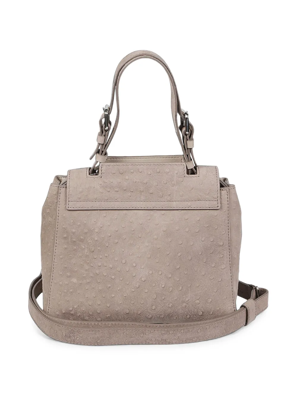 Orciani Shopper met struisvogeleffect Beige
