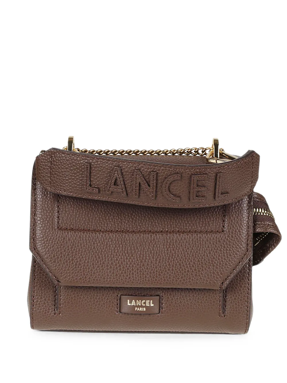 Lancel S Ninon logo-embossed shoulder bag - Marrone