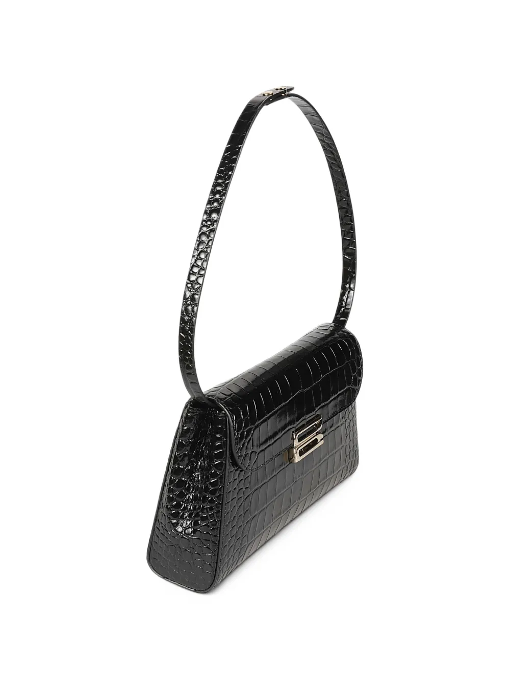 Victoria Beckham croc-effect leather shoulder bag Zwart