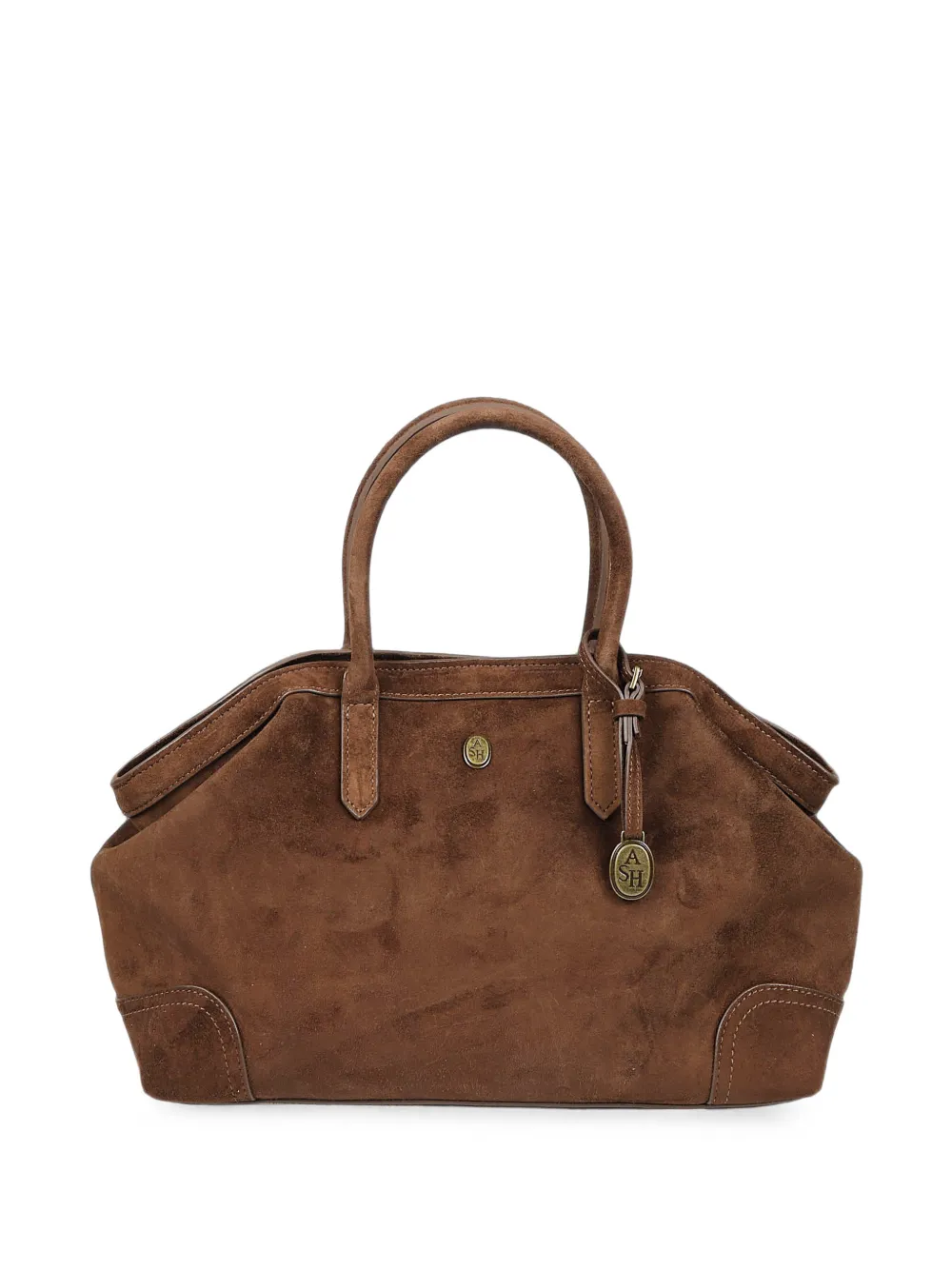 Ash Justine Suede Tote Bag In Brown