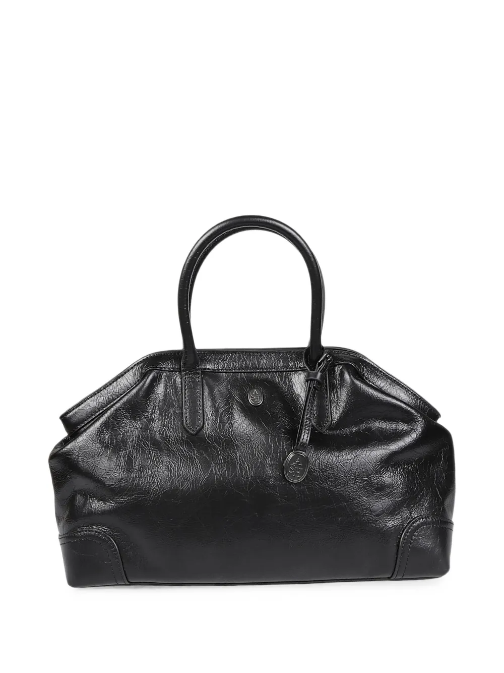 Ash Justine Leather Tote Bag In Black
