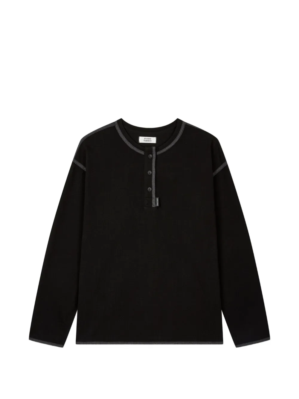TOMBOY henley-neck T-shirt