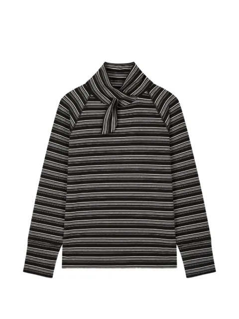 TOMBOY striped high-neck long-sleeve T-shirt