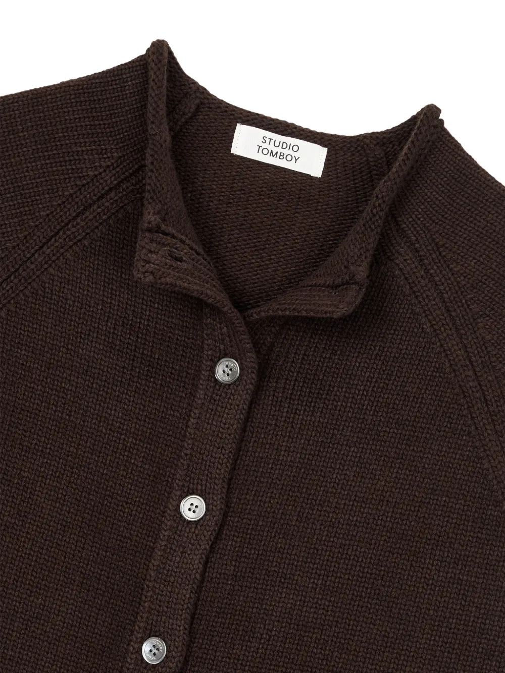 TOMBOY short-sleeved cardigan Bruin