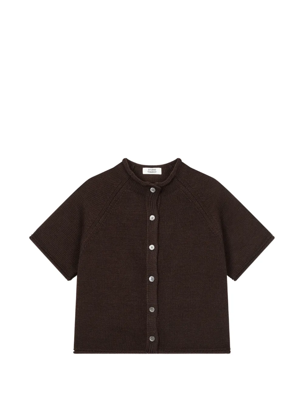 TOMBOY short-sleeved cardigan - Brown