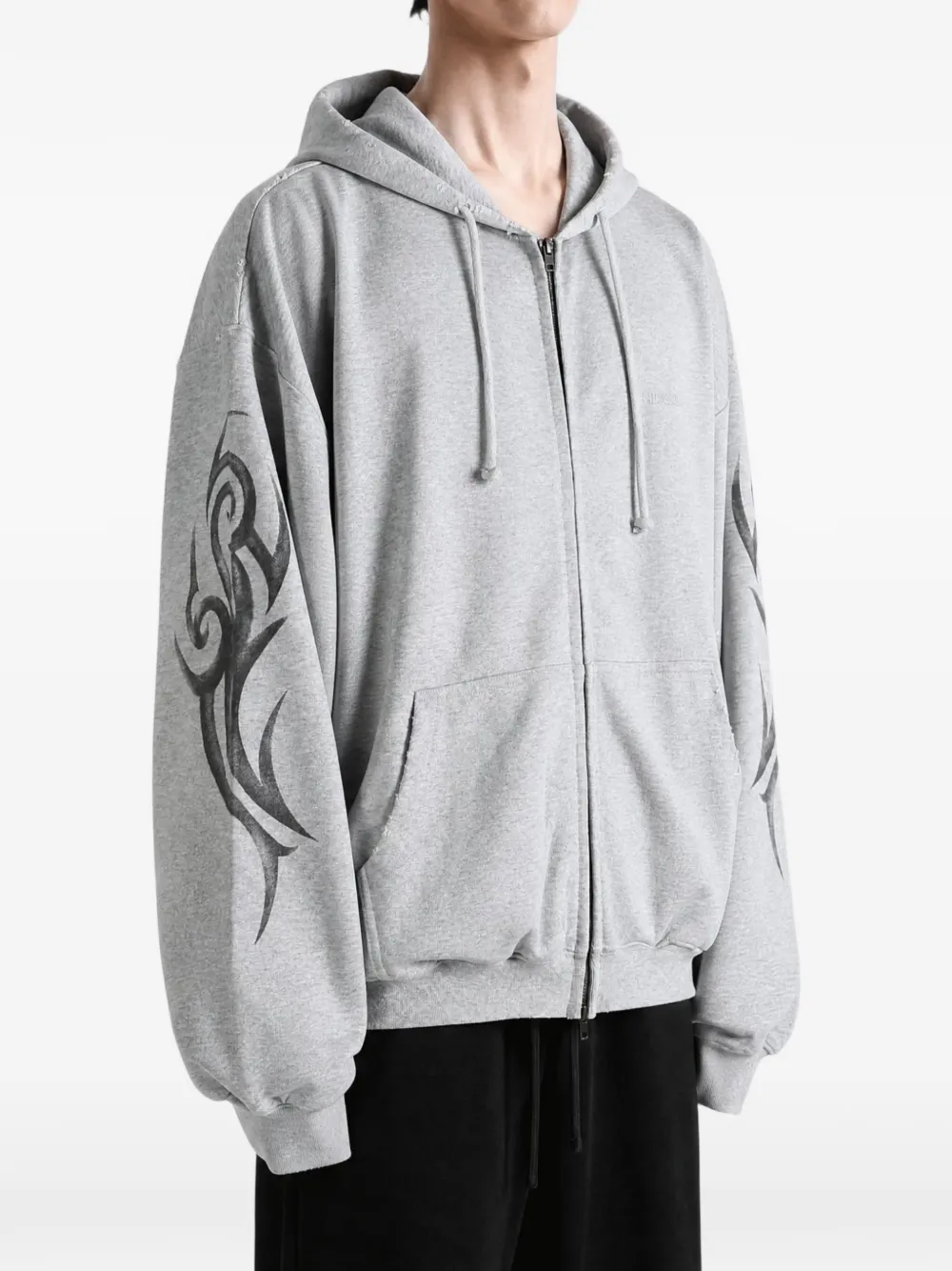 VETEMENTS Hoodie met grafische print Grijs