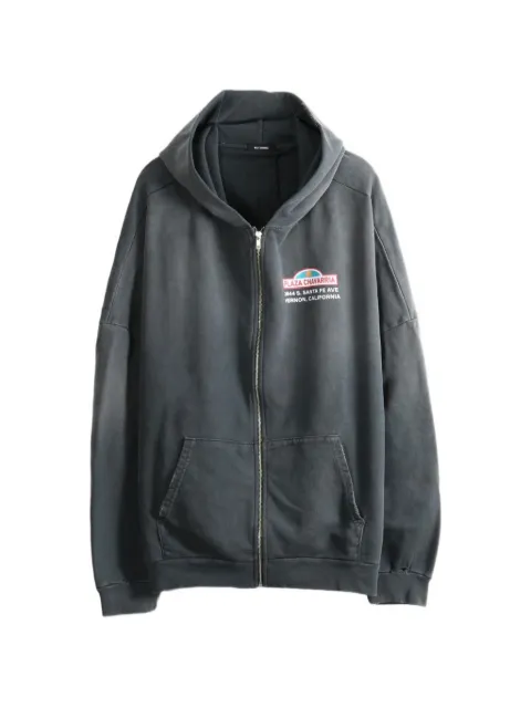 Willy Chavarria logo-print zip-up hoodie