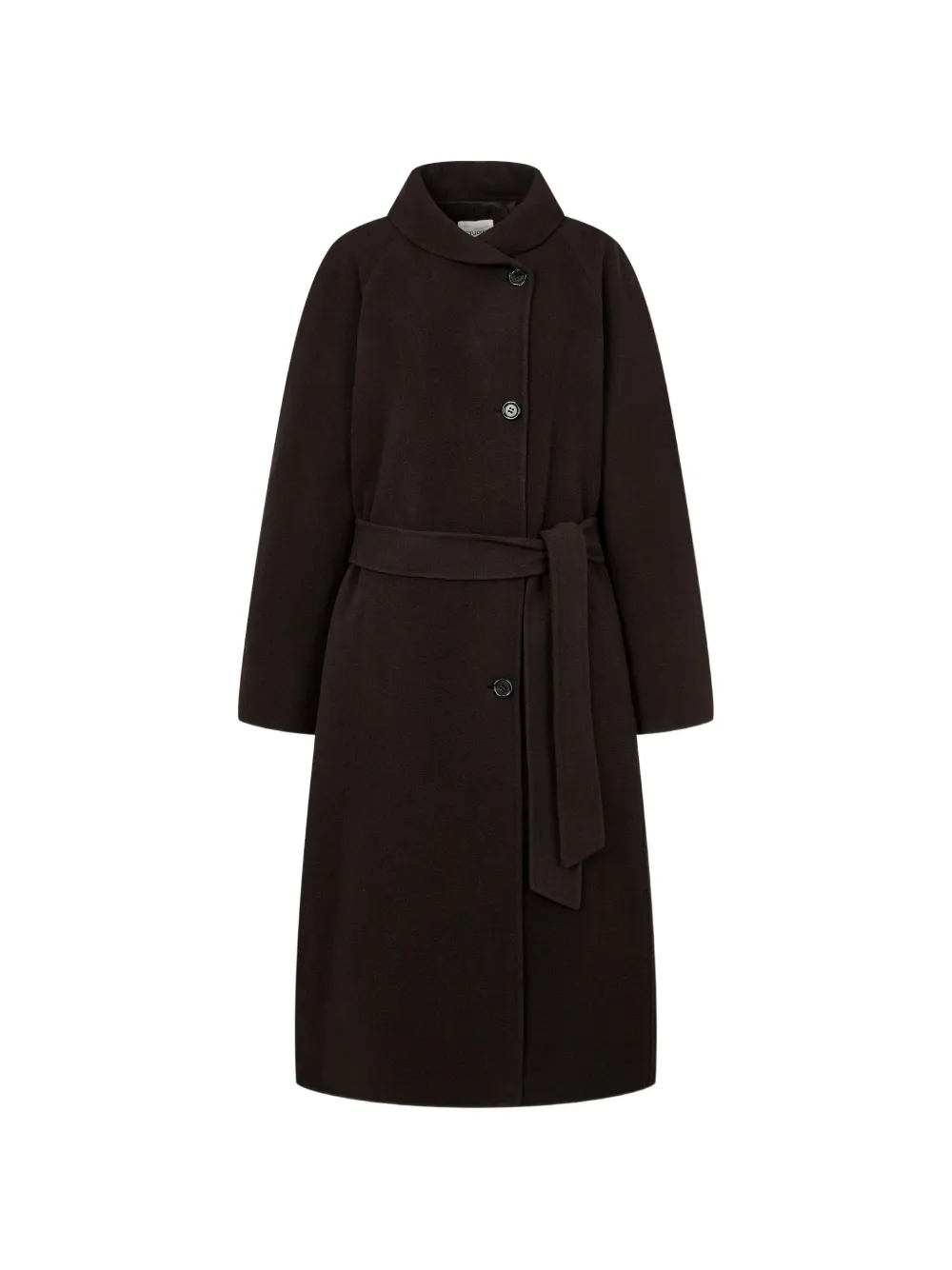 TOMBOY belted shawl-collar coat - Brown