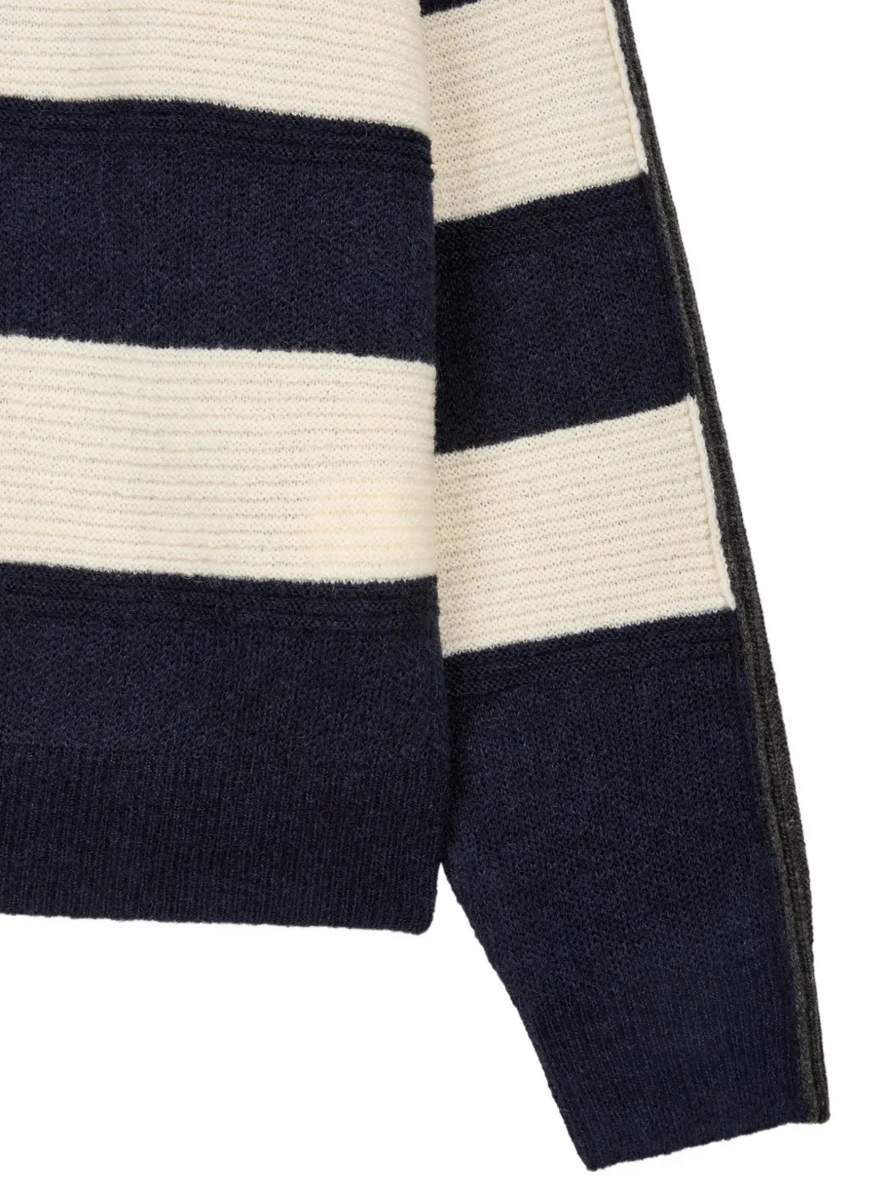 TOMBOY striped panelled sweater Blauw
