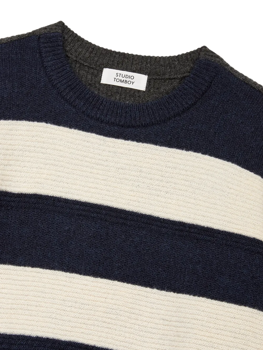 TOMBOY striped panelled sweater Blauw