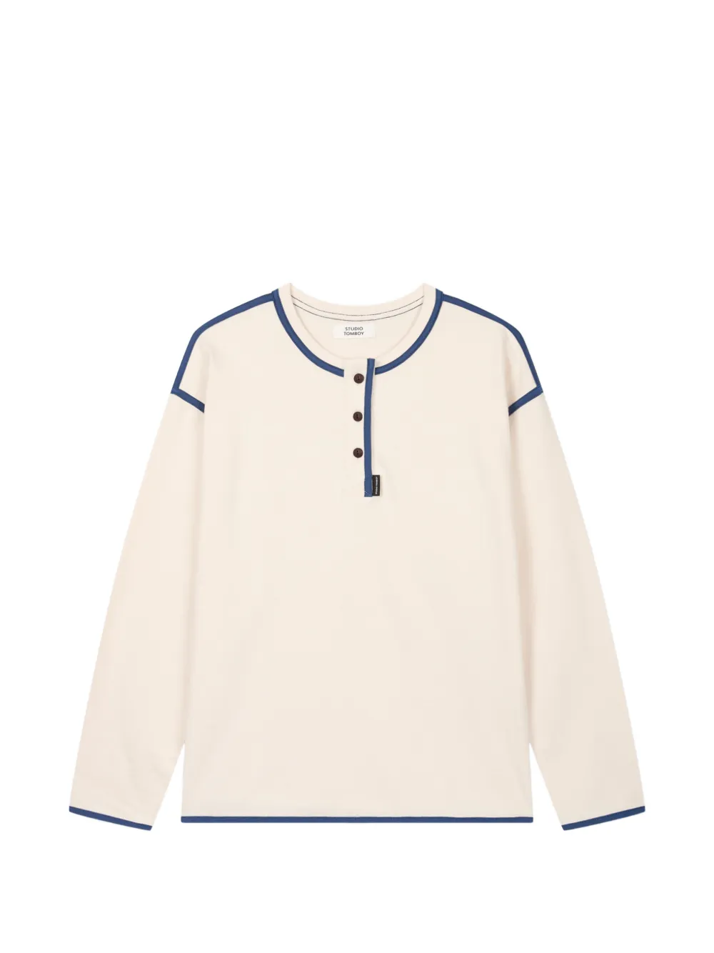 TOMBOY contrasting-trim Henley T-shirt