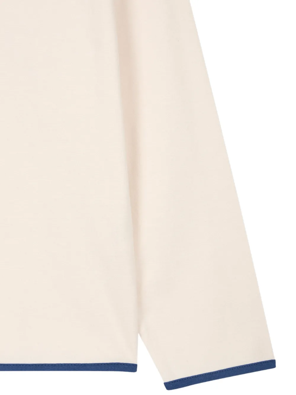 TOMBOY contrasting-trim Henley T-shirt Beige