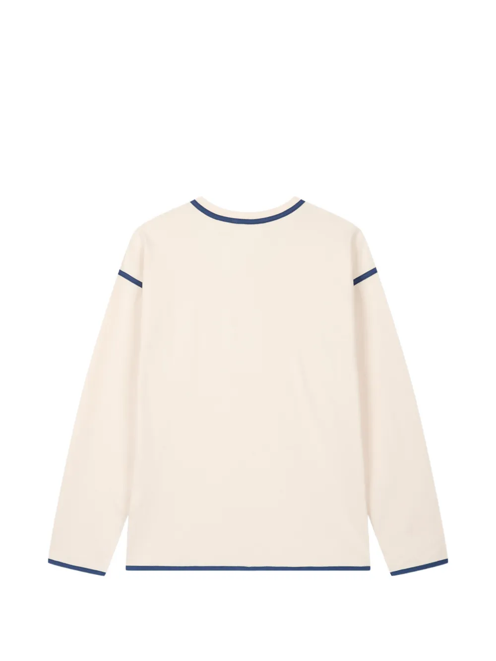 TOMBOY contrasting-trim Henley T-shirt Beige