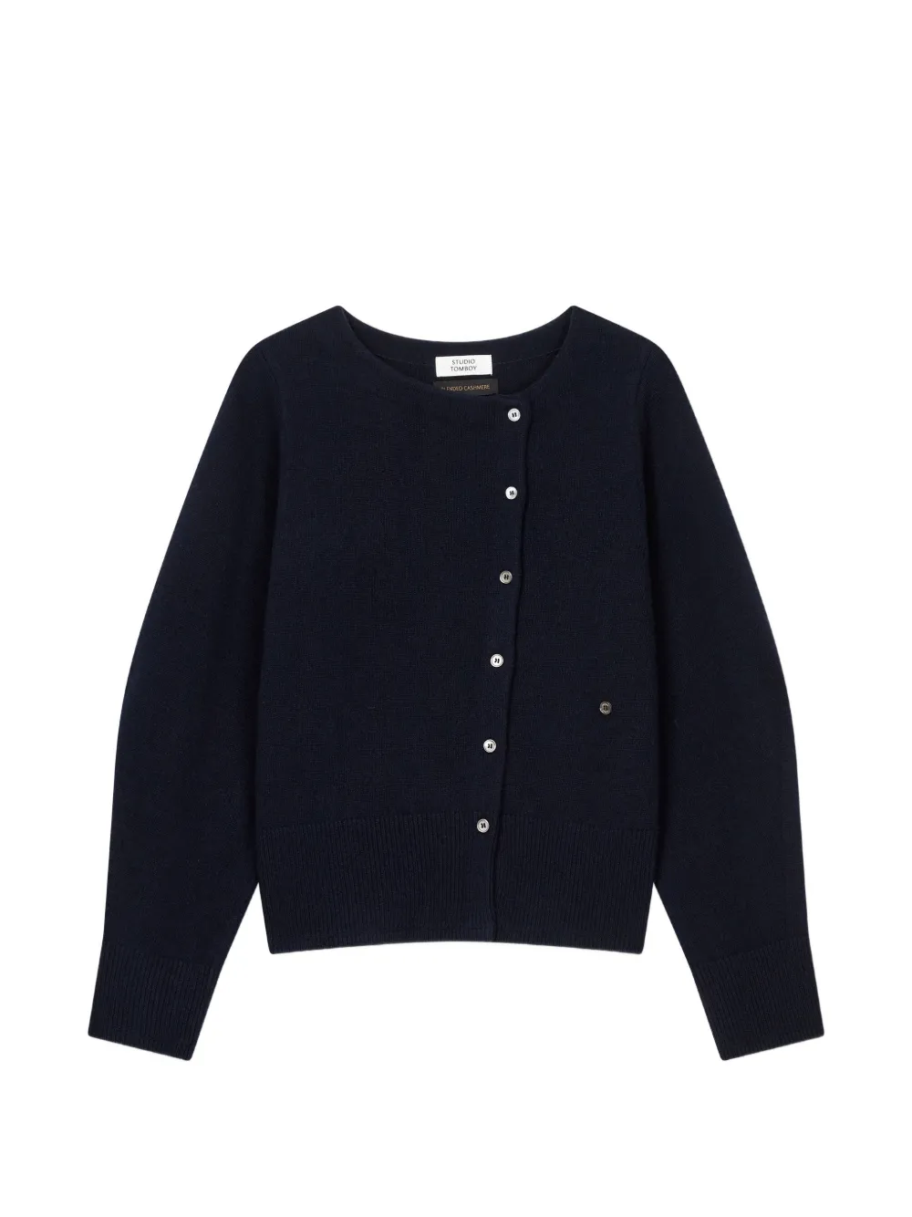 TOMBOY asymmetric-fastening cardigan