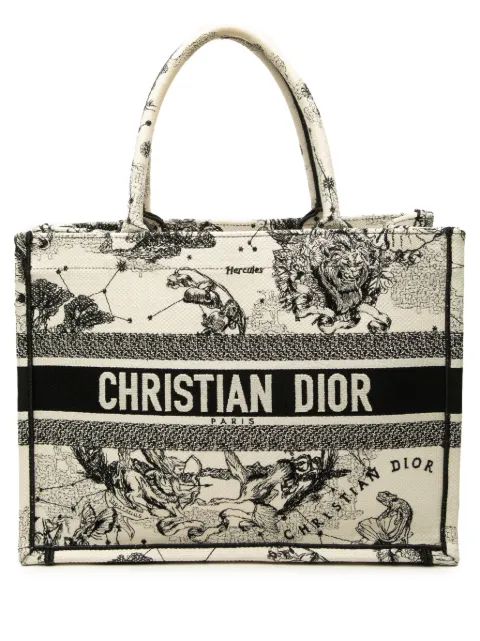 Christian Dior Pre-Owned 2023 medium Zodiac Toile De Jouy Book canvas shopper met borduurwerk