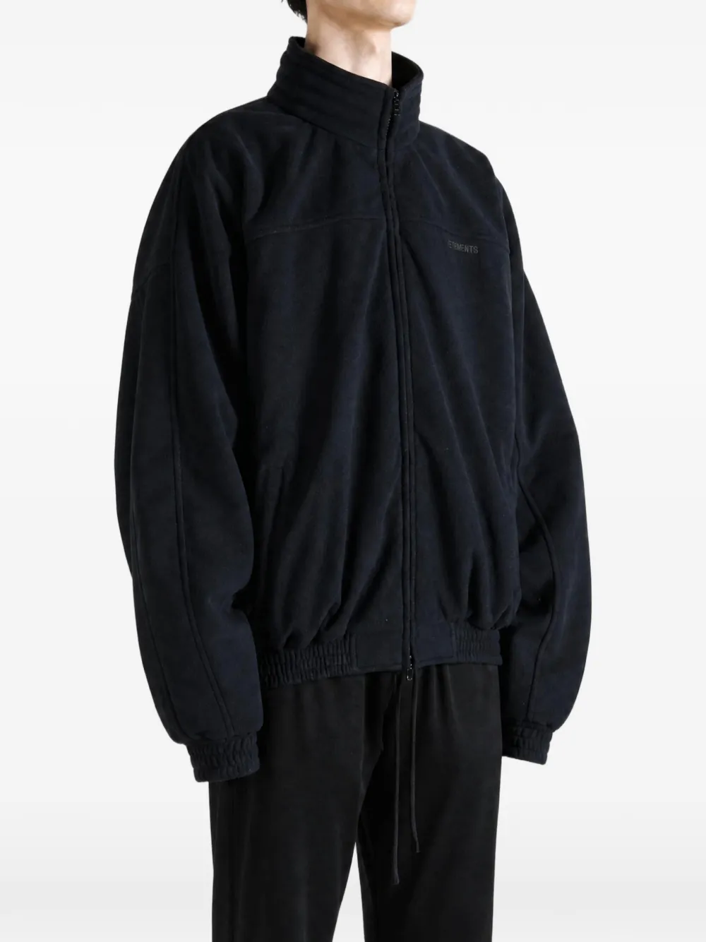 VETEMENTS Fleece sweater met geborduurd logo Zwart