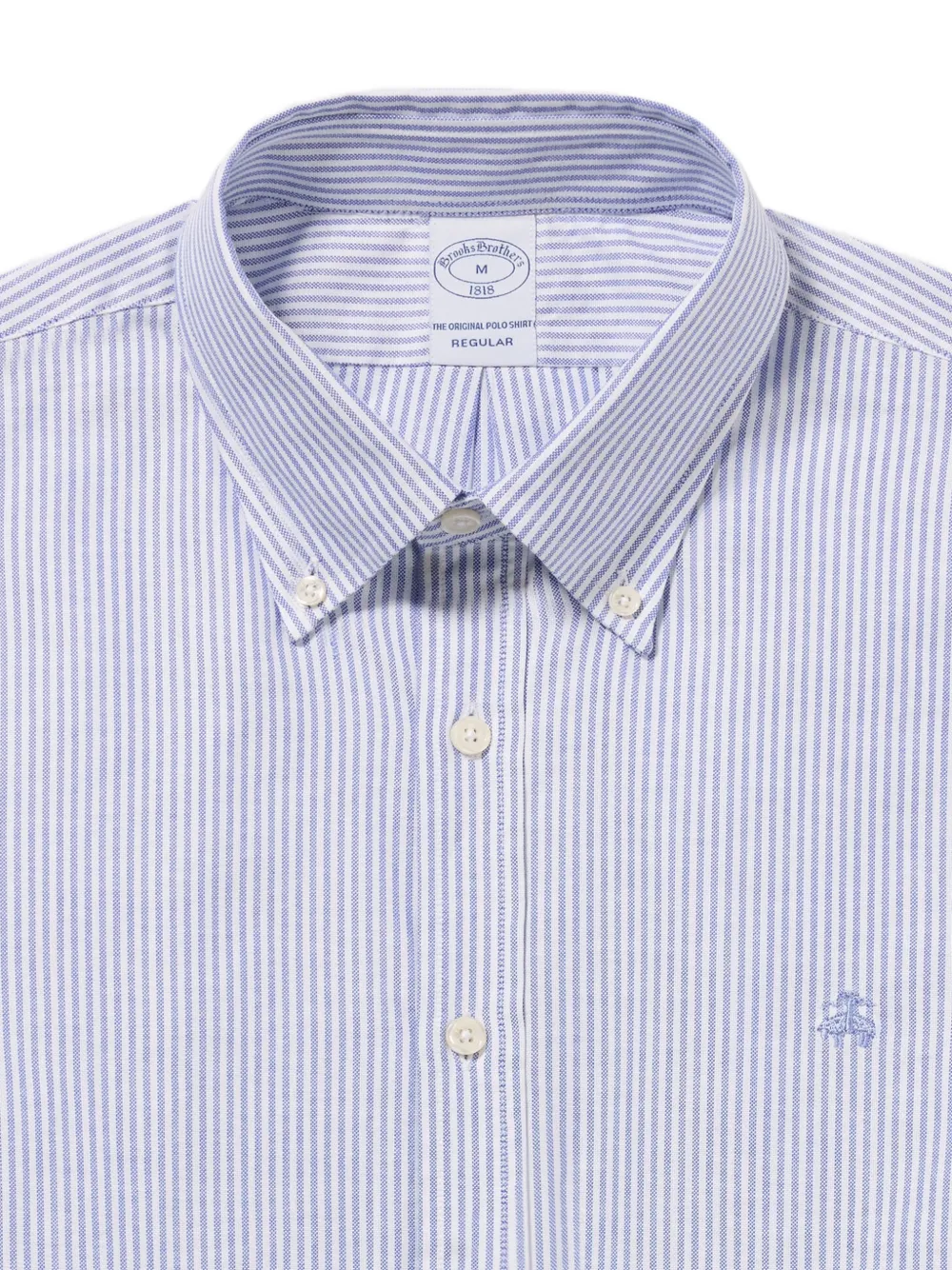Brooks Brothers striped Oxford shirt Wit