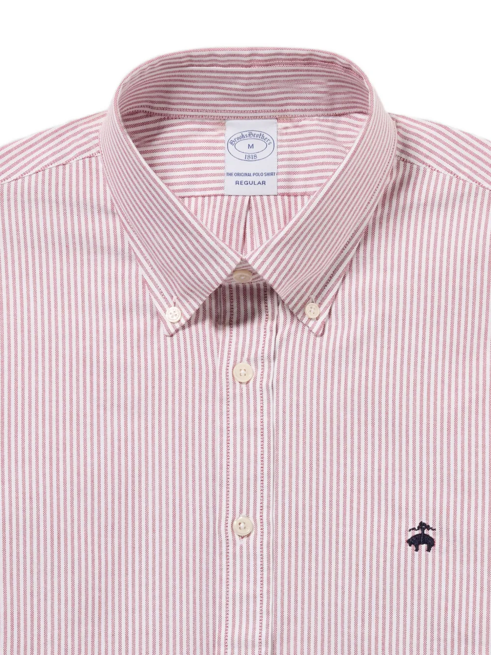 Brooks Brothers striped Oxford shirt Rood