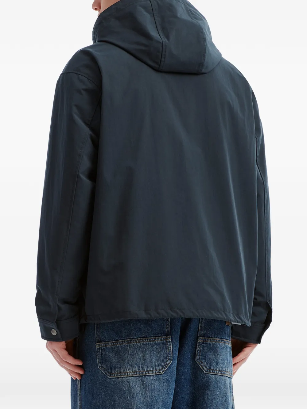 CHOCOOLATE logo-patch hooded jacket Blauw