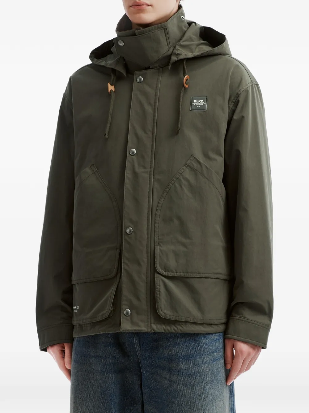 CHOCOOLATE logo-patch hooded jacket Groen
