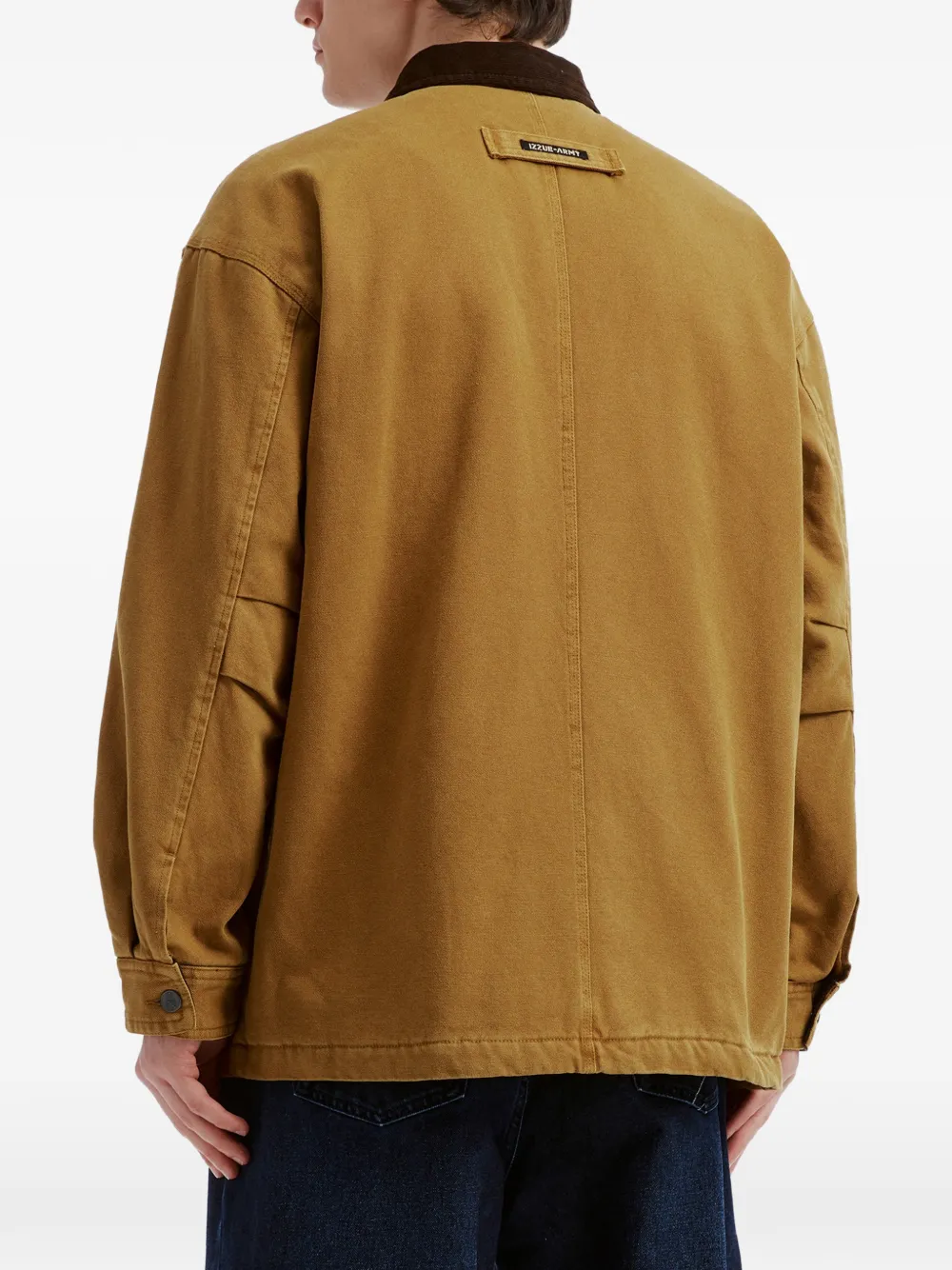 izzue corduroy-collar patch-pocket shirt jacket Bruin