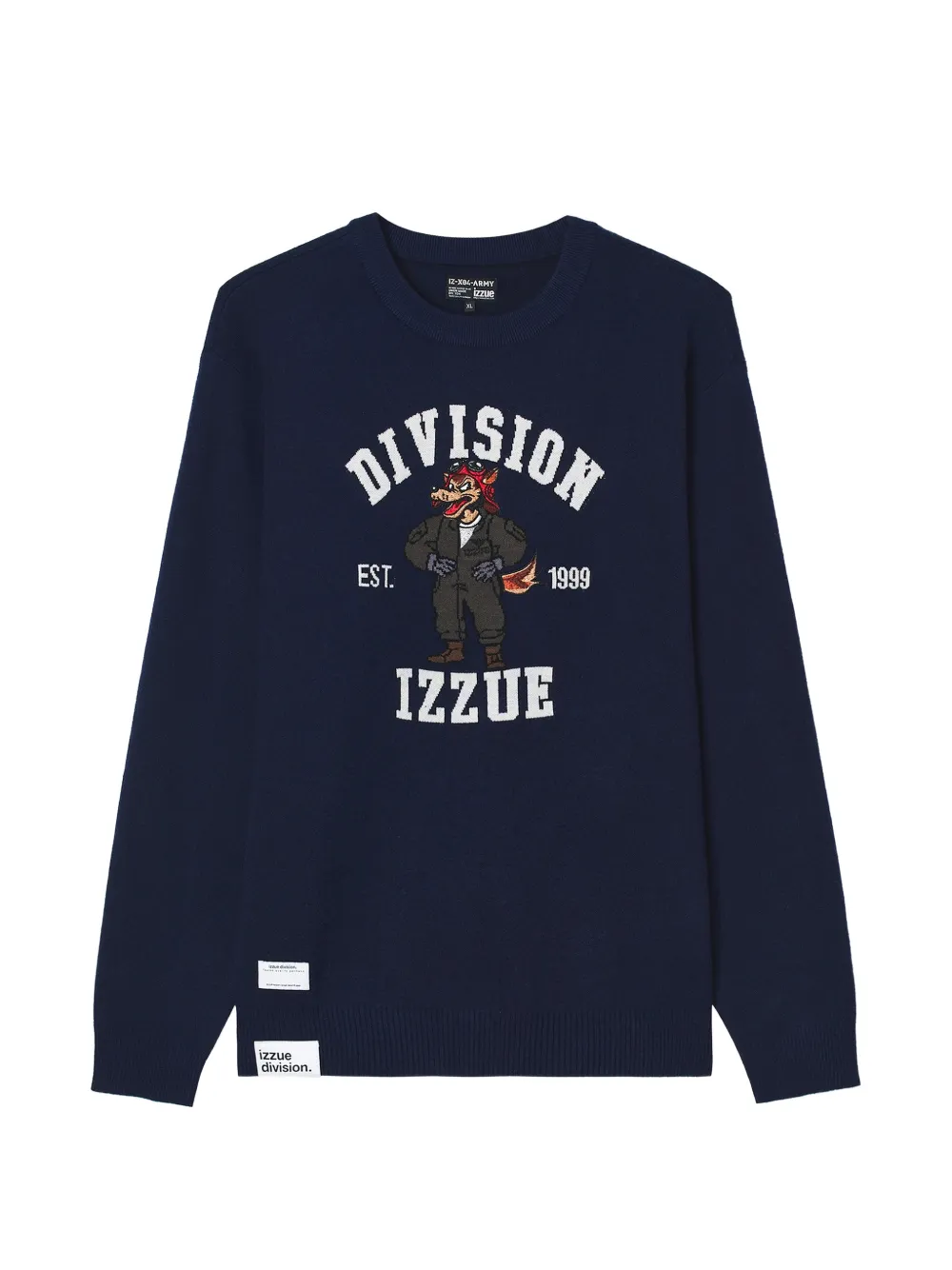 izzue graphic-intarsia sweater - Blau