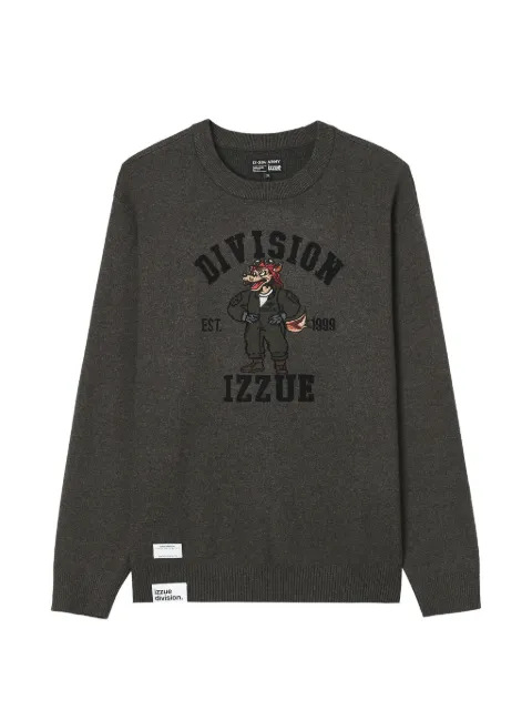 izzue graphic-print long-sleeve sweater