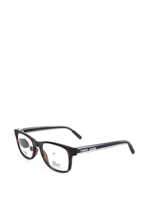 Tommy Hilfiger tortoiseshell-effect rectangle-frame glasses