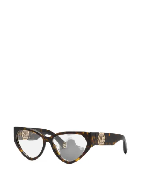 Philipp Plein tortoiseshell-effect cat-eye glasses